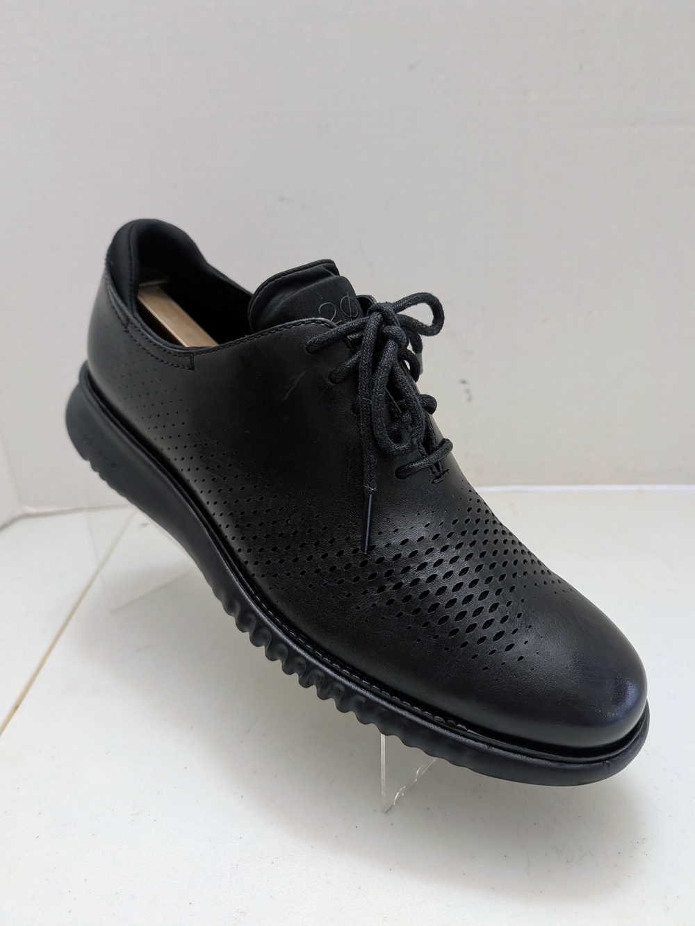 Cole Haan Men's 2.ZeroGrand SIZE 8.5 M BLACK Leather Dress Derby Shoes